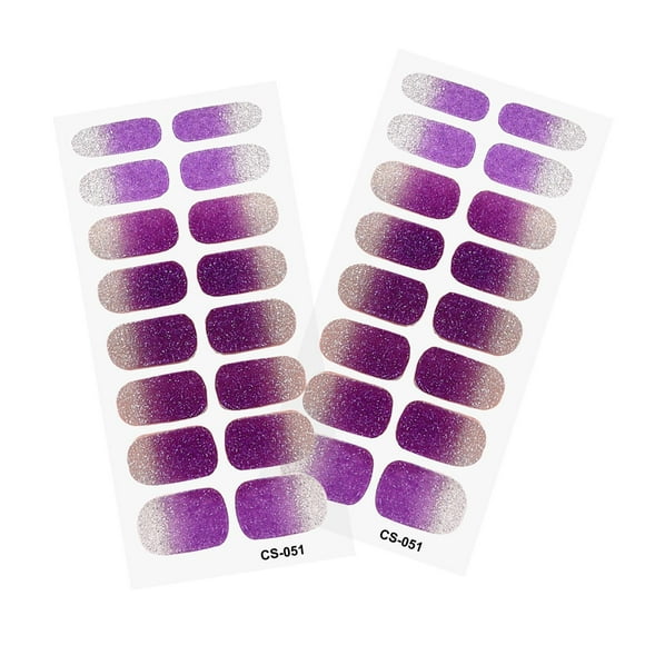 2 pegatinas para uñas, suministros para uñas, 8 tamaños diferentes, pegatinas para uñas con brillo degradado para mujeres y niñas, decoración de uñas Estilo K