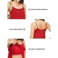 thumbnail image 2 of QRIC 2-Pack Women Cami with Built in Bra Cup Summer Casual Flowy Swing Pleated Tank Top with Adjustable Strap, XL, 2 of 8