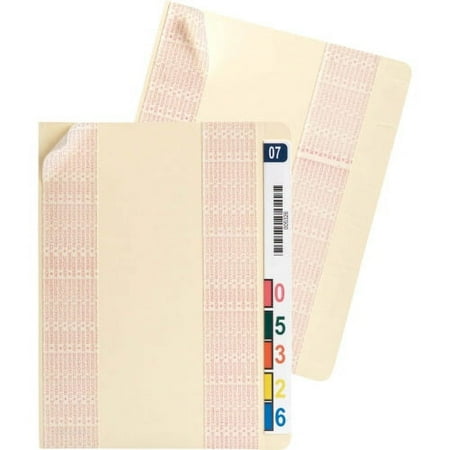 UPC: 0086486681001 | Smead Self-Adhesive End Tab Converters 3 1/4  Width x 9 1/4  Length – Manila Divider – 200 / Box