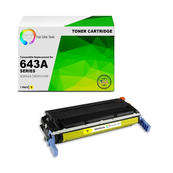 TCT 643A Yellow Toner Cartridge - TAA Compliant Compatible Replacement for 643A Q5952A
