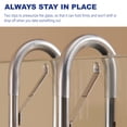 thumbnail image 4 of Ofiray-home Shower Door Towel Hooks(2-Pack) - 9"~13" Length Adjustable Hook for Frameless Over The Door Glass, Squeegee Holder, Towel Hanger for Bath Suits Rozer Robes Loofahs Shavers, Stainless Stee, 4 of 8
