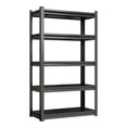 thumbnail image 2 of 5-Tier Metal Shelving Unit - Industrial Storage Rack - Black - 71.2''H x 39.37''W x 13.78''D, 2 of 8
