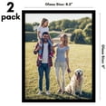 thumbnail image 2 of Americanflat 8.5x11 Thin Border Diploma Frame - Shatter-Resistant Glass Front Cover Black (2 Pack), 2 of 7