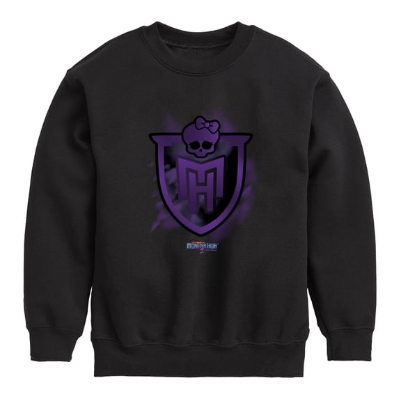 Mattel - MH Spooky Crest Graphic Long Sleeve Fleece Sweatshirt
