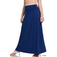 thumbnail image 2 of Zenana Women & Plus Basic Relaxed Foldable High Waist Draped Maxi Skirts, 2 of 3