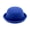 Royal Blue, variant on Flat-top Fedora Hat Imitation Wool Jazz Hat Unisex Wide Brim Ladies Round Hat Parties Cosplay Bowler Hat