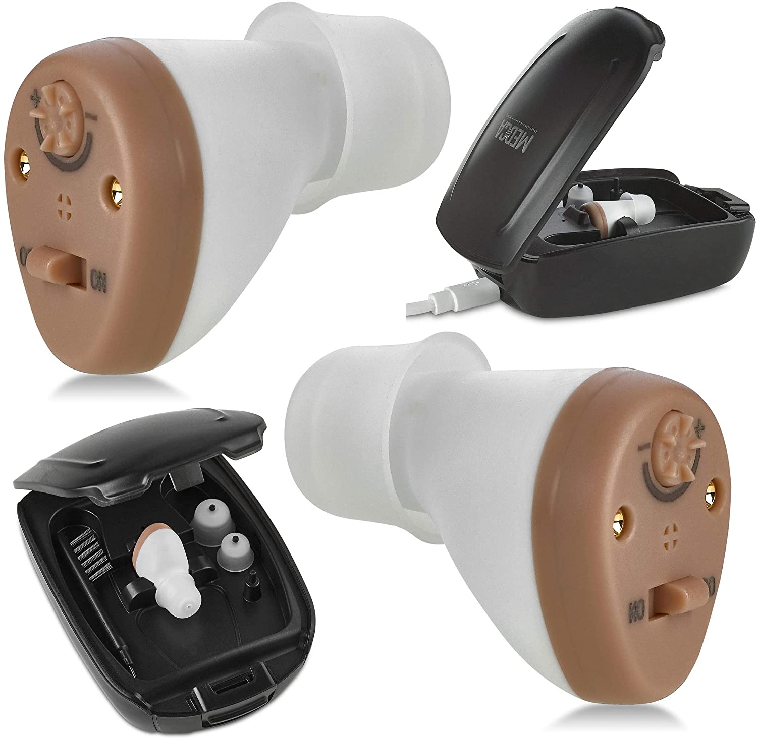 Hearing Amplifier for Seniors and Adults, Rechargeable CIC Completein