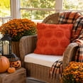 thumbnail image 6 of 3D Raised Pumpkin Throw Pillow Cover 18x18 Inch, Halloween Fall Plush Tufted Decorative Cushion Case for Sofa Couch Indoor Holiday Home Decoration, 6 of 8