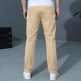 thumbnail image 4 of ZXLBBD Boys Straight Leg Cargo Pants Elastic Waist Slim Fit Comfortable Solid Color Dress Pants for Kids School Fashion Casual Daily Wear,Beige,Size 13 Y-14 Y, 4 of 7