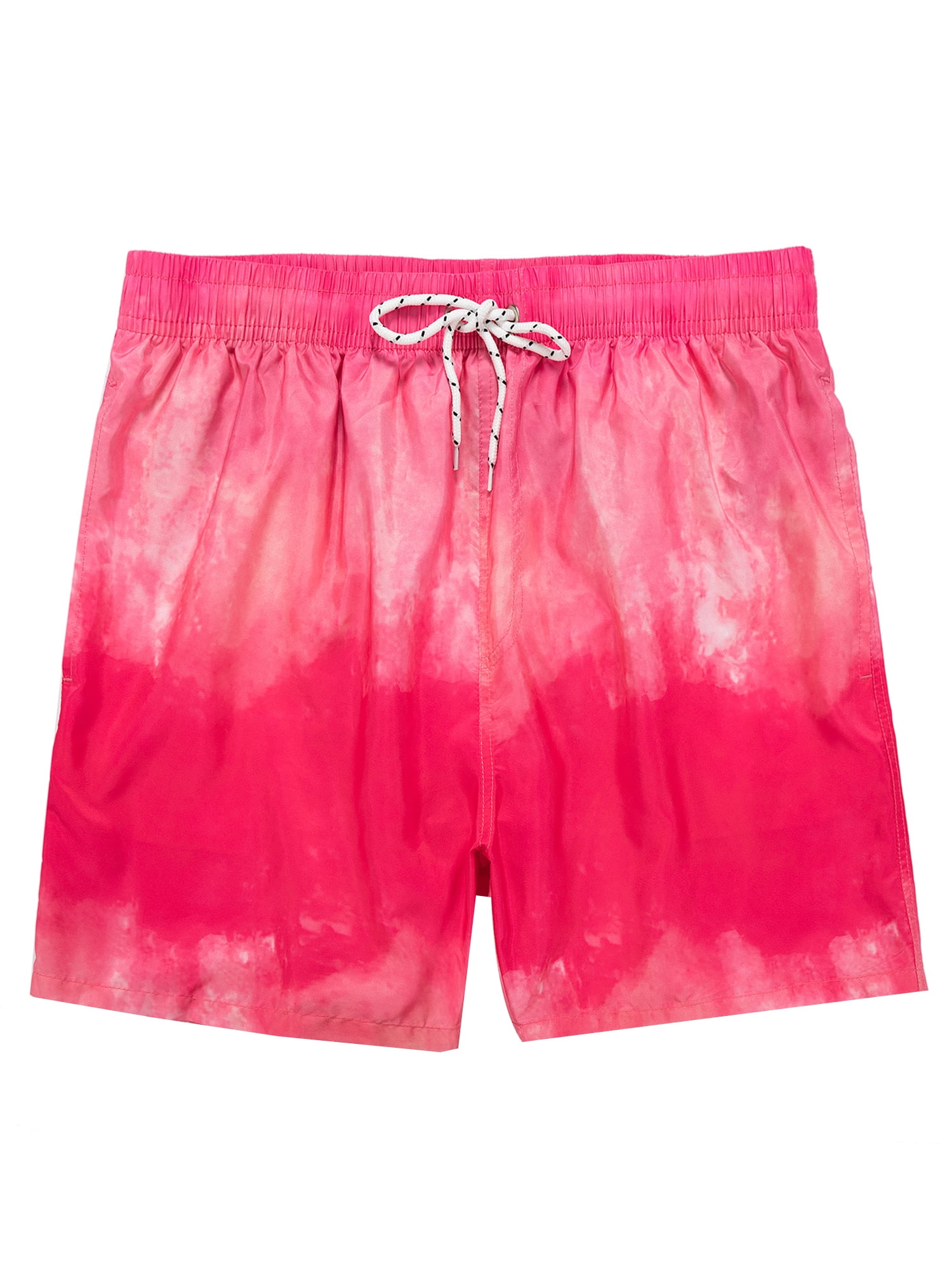 Lumento Men Workout Active Wear Gradient Color Swim Trunks Beach Board