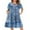 Blue Flower, variant on House Dress for Women Button Down Nightgown Short Sleeve Housecoat with pockets