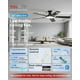thumbnail image 2 of Ventilador de techo TCL, 132 cm, delgado, luz LED negra, motor DC remoto, 2 of 9