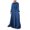 Blue, variant on Hinvhai Women High Neck Long Sleeve Dress Solid Color Prayer Clothes Robe Pink 12(XXL)