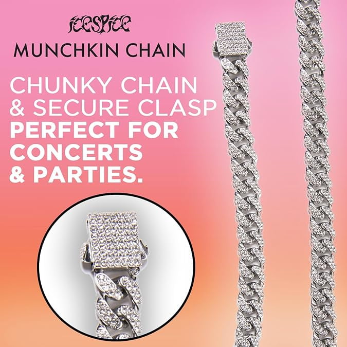 Ice Spice Munchkin Chain, One Piece Pendant, Silver