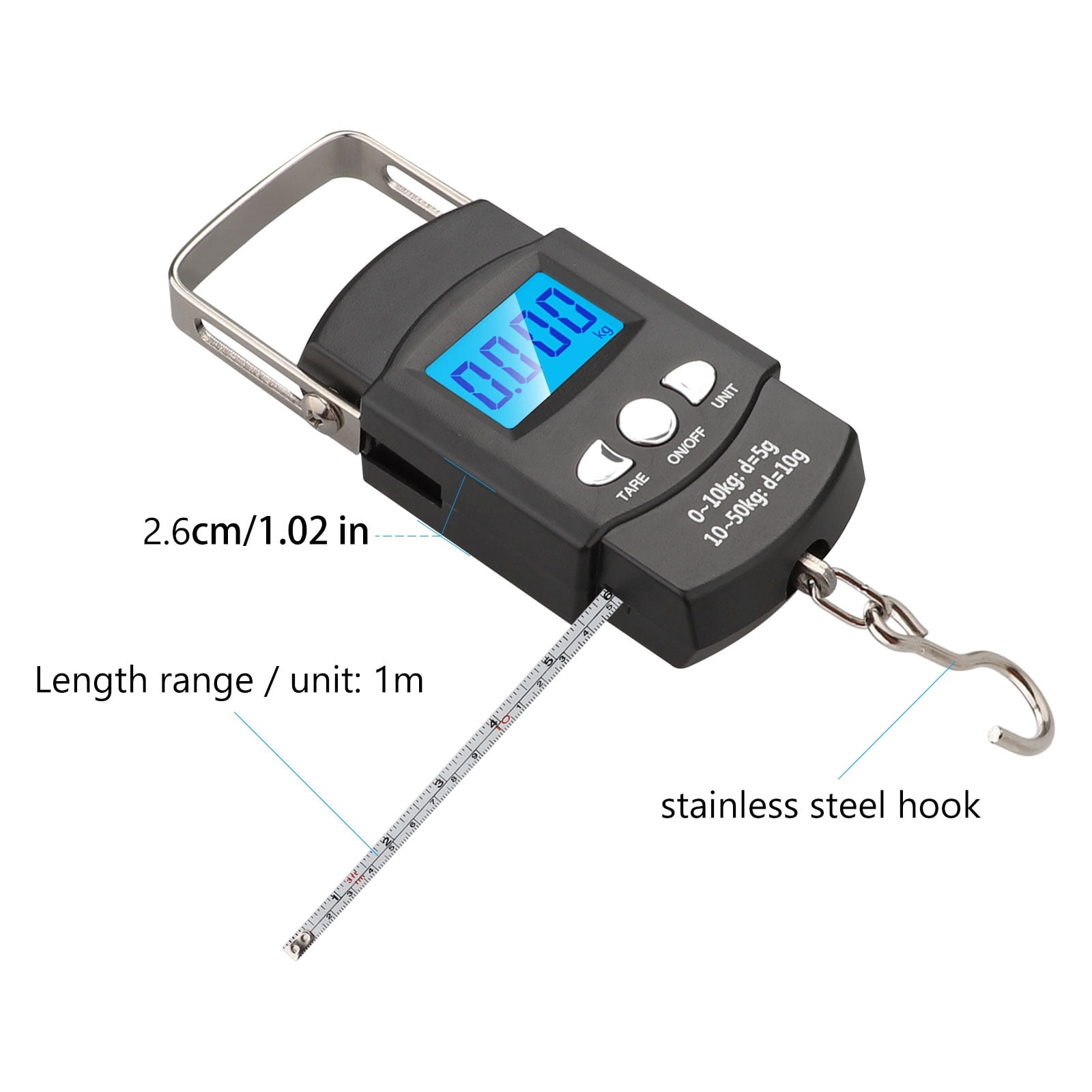 Wholesale Portable Digital Scale 50KG Capacity With Hanging Hook For  Fishing, Travel, And Luggage Scales Free DHL Shipping From Water2018, $3.35
