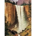 thumbnail image 2 of Bierstadt, Albert 25x32 Gold Ornate Wood Framed with Double Matting Museum Art Print Titled - Yosemite Falls, 2 of 4