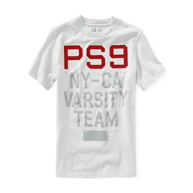 Camiseta gráfica Aeropostale Boys Varsity Team, gris, XL (14)