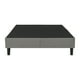 thumbnail image 4 of Base de cama matrimonial estilo moderno Condesa con estructura de metal y madera tapizada en tela gris, 4 of 7