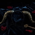 thumbnail image 5 of Devil Horns Headband Gold Cosplay Dragon Horn Hair Hoop Gothic Dress Up Headpiece for Halloween Party Carnival Costume (Gold), 5 of 5
