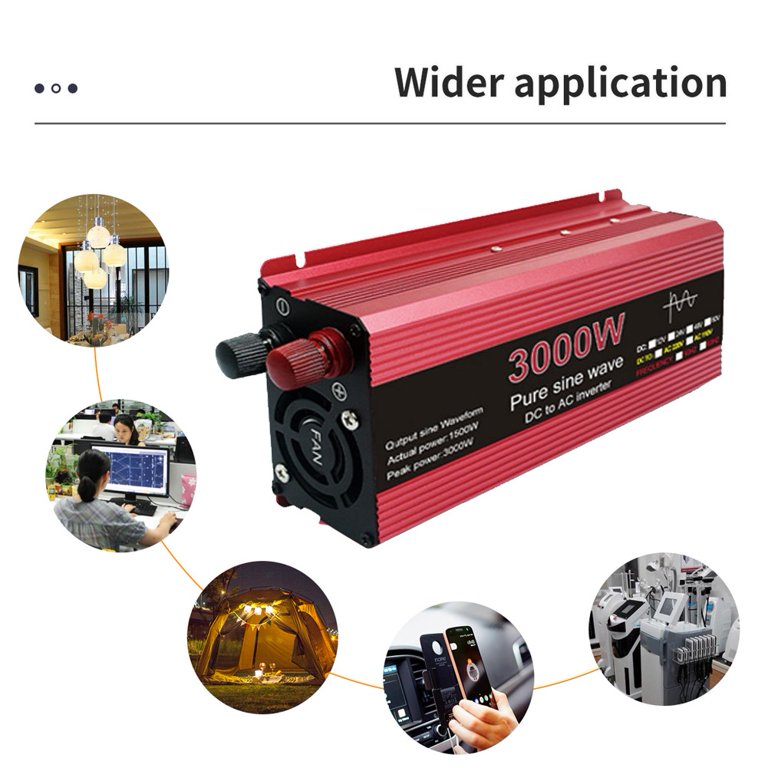 Pure Sine Wave Inverter, 12v Input Ac 220v Output, Car Solar Wind Energy  Inverter