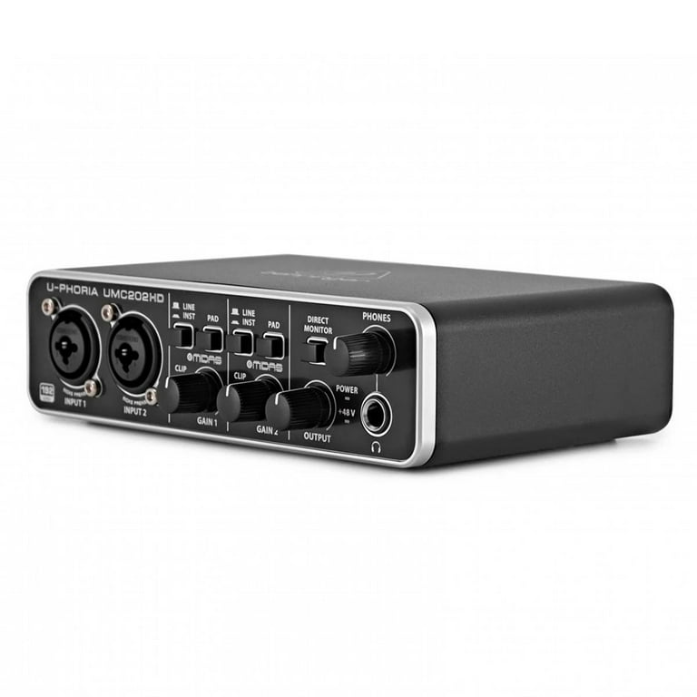 Behringer U-Phoria UMC202HD Audiophile 2x2 USB Audio Interface