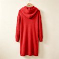 thumbnail image 5 of JUUNthy Womens Cable Knit Cardigan, Button Front Hooded Long Sleeve Casual Fall Winter Sweater Coat Gray 4XL, 5 of 13