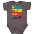 thumbnail image 3 of Inktastic Fitness Eat Sleep Pilates Repeat Boys or Girls Baby Bodysuit, 3 of 5