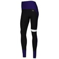 thumbnail image 2 of Women's KIYA TOMLIN Black/Purple Baltimore Ravens Colorblock Tri-Blend Leggings, 2 of 3