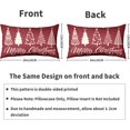 thumbnail image 4 of Merry Christmas Tree Lumbar Pillow Covers 12x20 Set of 2 Red Rustic Xmas Trees Holiday Decoration Print Outdoor Decorative Throw Pillows Vintage Farmhouse Winter Linen Cushion Case Sofa Couch Decor, 4 of 6