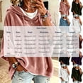 thumbnail image 4 of FAHUOMU Women's Pullover Hoodies Three Quarter Sleeve Drawstring Velour Tops Casual Loose Fit Warm Fall Winter Clothes, 4 of 9