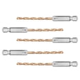 thumbnail image 2 of 5pcs HSS Drill Bit Set High Speed Steel /4 Hex Shank .5-6.5mm Hexagonal Handle 3.2mm, 2 of 9