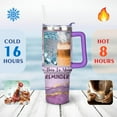 thumbnail image 4 of Purple Butterfly 40 Oz Tumbler with Handle Lid and Straw, Stainless Steel Double Walled Vacuum Insulated Cup, Cute Anniversary Wedding Birthday Gifts Tumbler for Women Men Friends Outdoor Indoor, 4 of 7