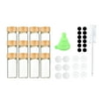 thumbnail image 4 of Lipstore Glass Spice Jars with Wooden Lids Kitchen Empty Glass Spice Jars with Labels 12pcs, 4 of 8