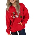 thumbnail image 6 of BaoFuBaoMei Hoodies for Boys Girls Christmas Merry Christmas Long Cuffed Sleeve Sweatshirt Tops with Pockets Loose Hooded Fall Clothes for Christmas Dinner Vacation Holiday, 6 of 8