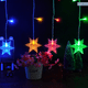 thumbnail image 3 of Cortina de luces LED con forma de copo de nieve, tira de luces de hielo para decoración de exteriores, cadena de luces de cono de hielo, cadena de luces de mariposa, luces para vestidos navideños, 3 of 5