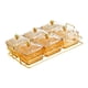 thumbnail image 2 of Plato de postre de frutos secos, bandeja para condimentos nórdica con rejilla, contenedor para almacenar alimentos ámbar, 2 of 9