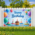 thumbnail image 6 of Colorful Theme Happy Birthday Banner Decorative Design Birthday Party Banner Balloon Decoration Celebration Banner for Kids Party Indoor Decoration Photo Shoot, 6 of 8