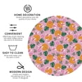 thumbnail image 3 of Honeii Fruit print Leather Coaster Set of 4, ideal for safeguarding your furniture from drinks spills and effortless cleanup-Round Shape, 3 of 6