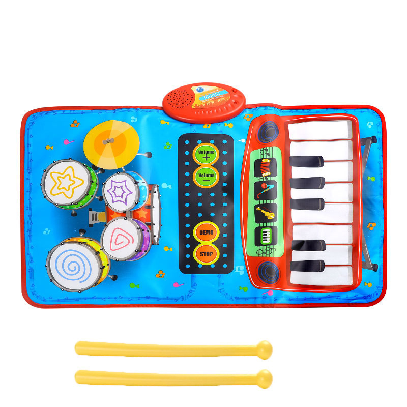 Musical Piano Mat for Toddlers, 2in1 Music Floor Keyboard Blanket and