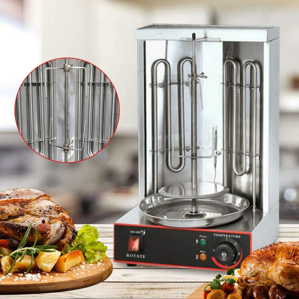 TFCFL Stainless Steel Rotating Kebab Maker Machine Barbecue Electric Heating Barbecue Grill Rotisserie Oven Automatic Rotating Machine Barbecue Oven - image 4 of 6