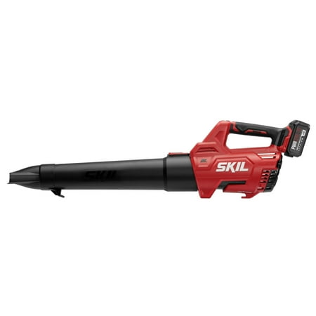 Skil - PWR CORE 20 Brushless 20V 400 CFM Leaf Blower with 4.0Ah Battery and Charger - Red/black