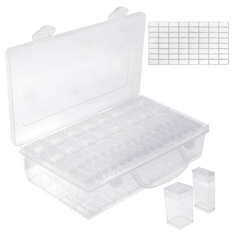 Clear Seed Storage Organizer 64 Slots Grid Box Planting Seed Container With  Label Stickers For Flower Plants Vegetable Seeds