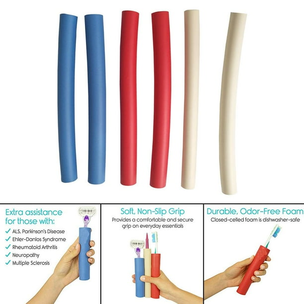 6Pack Foam Tubing Utensil Padding Grips for Utensils Spoon Pencils Aid