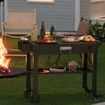 thumbnail image 6 of Grill Cart for Blackstone Griddle, Portable Outdoor Grill Table, Foldable Cart Table with Wheels，Griddle Stand Fit 17 Inch Or 22 Inch, 6 of 6