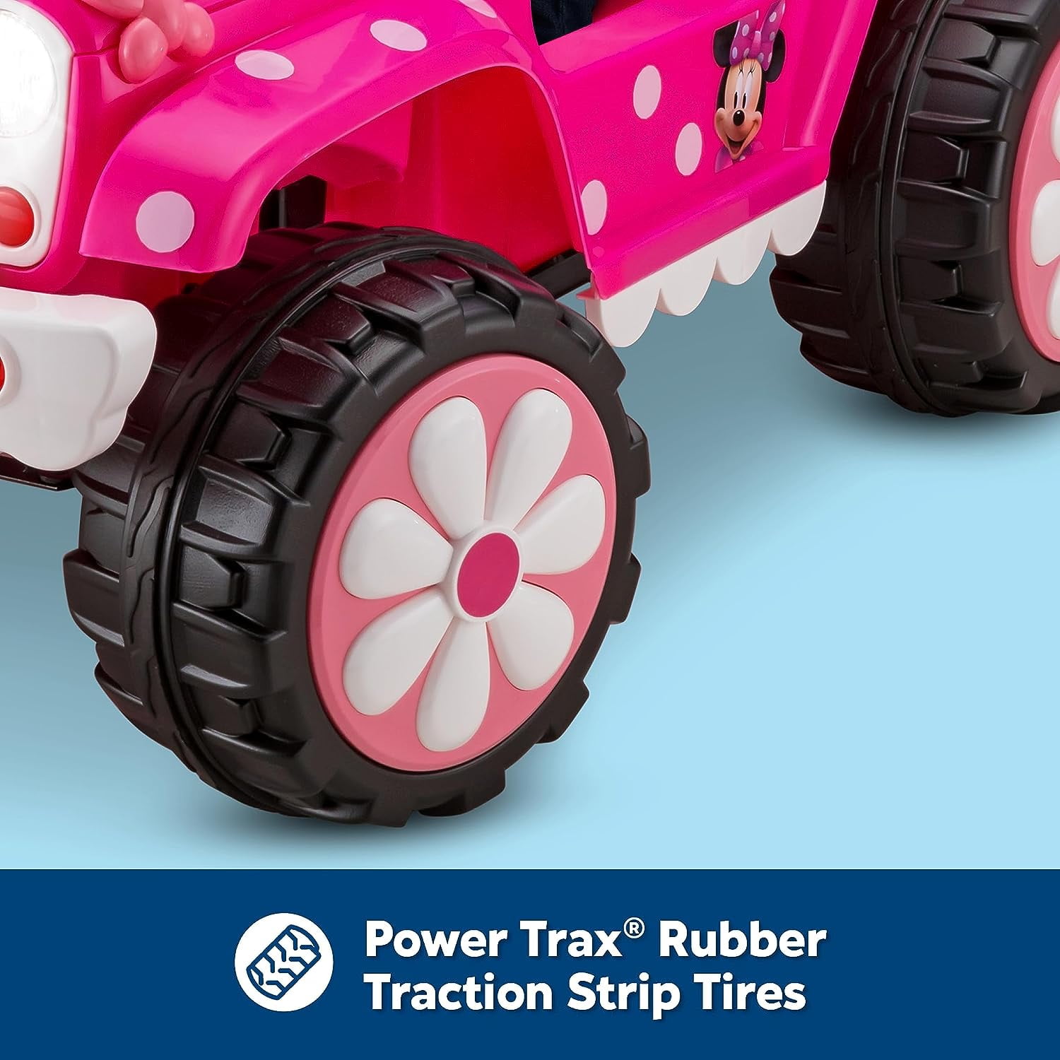 Kid Trax Disney's Minnie Mouse 6V Ride-On Toy, Flower Power 4x4 Battery  Powered Outdoor Toy, Kids Ages 3-5 and Up to 60 lbs, Working Headlights,  Sounds, Pink Minnie Mouse Ride On, Toddler, Girls, Boys