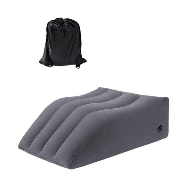Almohada inflable para piernas de PVC respetuosa con el medio ambiente con forma de cuña triangular para descansar las piernas X7S3, cojín y almohada portátil para descansar los pies