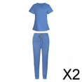 thumbnail image 1 of 2x Ropa De Trabajo De Enfermera Uniforme De Enfermería Conjunto De Pantalones De Quirófano Pantalón De Jogging, 1 of 10