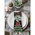 thumbnail image 2 of Black Christmas Cloth Napkins Set of 4 Reusable Dinner Napkins, Xmas Christmas Tree Snowflake Cocktail Napkin Washable Table Napkins for Wedding/Holiday Party/Baby Shower 20"x20", 2 of 7