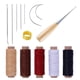 thumbnail image 1 of 16 piezas-Kit de herramientas de cuero Reparación manual de cuero artesanal hilo encerado 8 colores con agujas de coser tijeras cinta métrica para coser zapatos de cuero sofá de cuero, 1 of 5