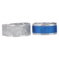 thumbnail image 4 of CIMAXIC Festive Ribbon 2 Rolls of Silver Blue Polyester for Christmas 78.7x1in, 4 of 8